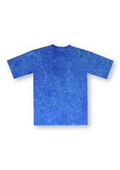 Blue Acid Wash Loose-Fit T-shirt