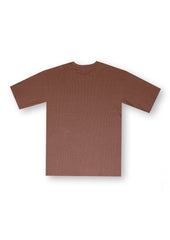 Brown Waffle Loose Fit T-Shirt