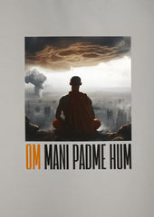 Grey Om Mani Padme Hum T-shirt